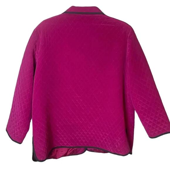 Diane von Furstenberg Women’s Plus Sz 1X Quilted Jacket Pink Silk Assets - Picture 6 of 6
